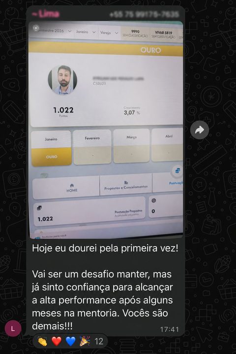 Depoimento de aluno