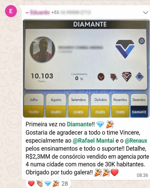 Depoimento de aluno